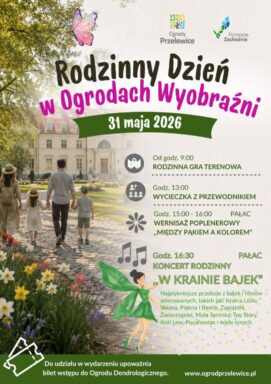 Rodzinny Dzień w ogrodach wyobraźni plakat